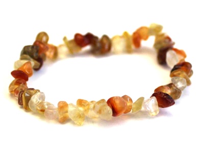 Adult Carnelian Stone Chip Bracelet